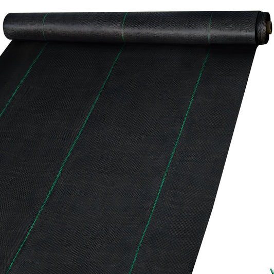 Vevor 6FT300FT Premium Weed Barrier Fabric Heavy Duty 2.4OZ, Woven Weed Control Fabric, High Permeability Good for Flower Bed, Geotextile Fabric for Underlayment, Polyethylene Ground Cover